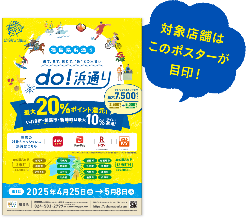 対象店舗はこのポスターが目印！